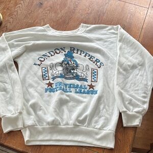 Vintage London Rippers White Football Crewneck by San Francisco Joe